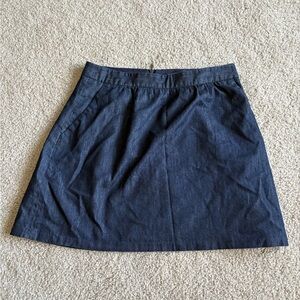 Outback Red Chambray Blue Mini Skirt A Line Size 6
